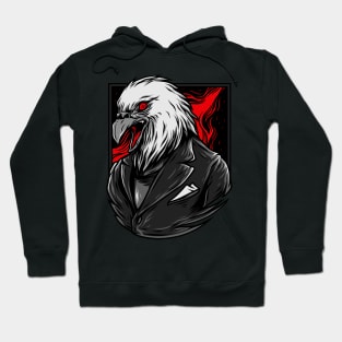 Sparrow Hawk Eagle Grey Red Hoodie